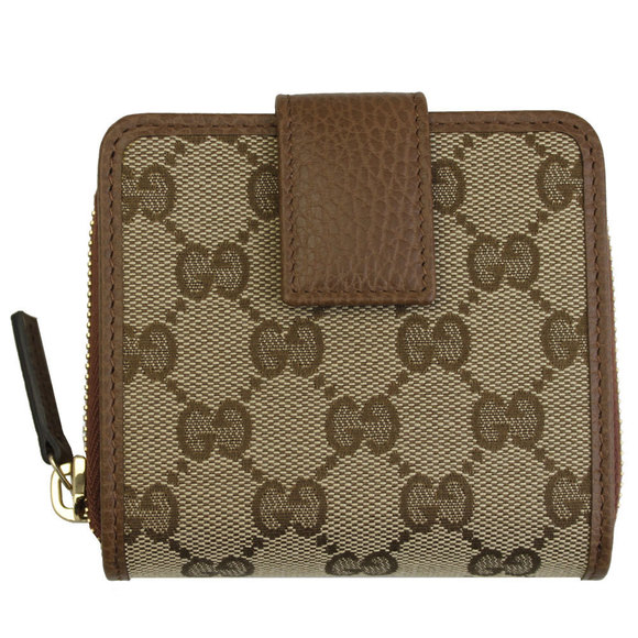 Gucci Brown Canvas GG Bifold Wallet Beige - Picture 1 of 4